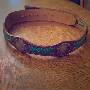 Western belt with conchos (Made in Texas)
